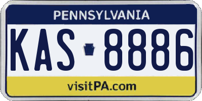 PA license plate KAS8886