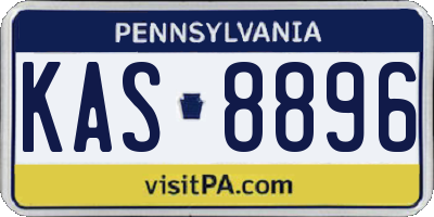 PA license plate KAS8896