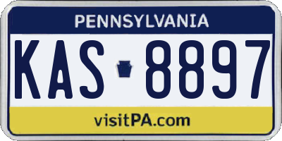 PA license plate KAS8897