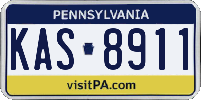 PA license plate KAS8911