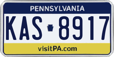 PA license plate KAS8917