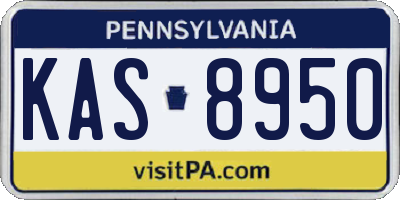 PA license plate KAS8950