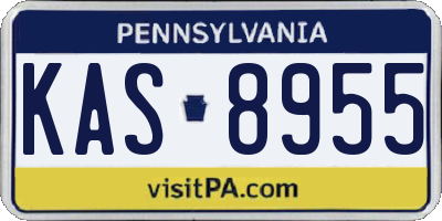PA license plate KAS8955