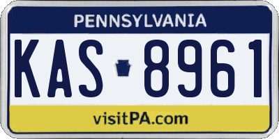PA license plate KAS8961