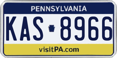 PA license plate KAS8966