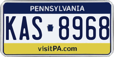 PA license plate KAS8968