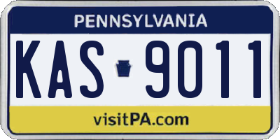PA license plate KAS9011