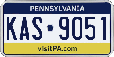 PA license plate KAS9051