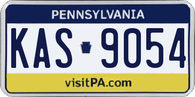 PA license plate KAS9054