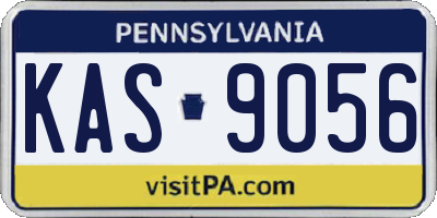 PA license plate KAS9056