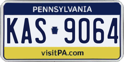 PA license plate KAS9064
