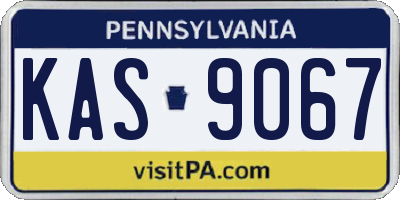 PA license plate KAS9067