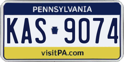 PA license plate KAS9074