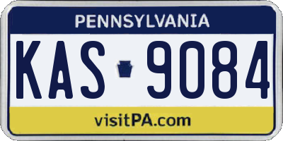 PA license plate KAS9084
