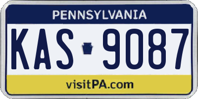 PA license plate KAS9087