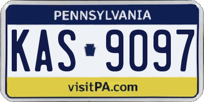PA license plate KAS9097