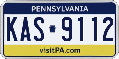 PA license plate KAS9112