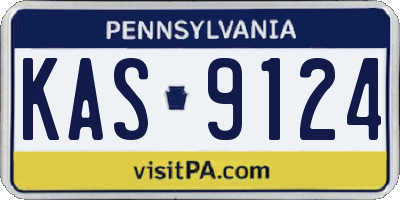 PA license plate KAS9124