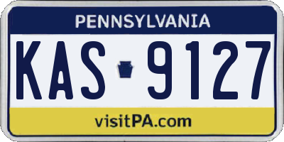 PA license plate KAS9127