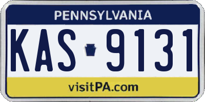 PA license plate KAS9131