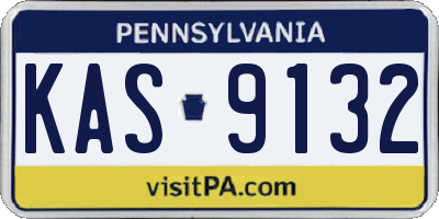 PA license plate KAS9132