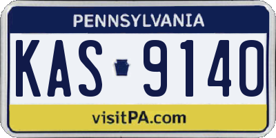 PA license plate KAS9140