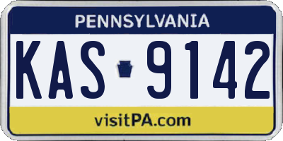 PA license plate KAS9142