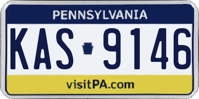 PA license plate KAS9146