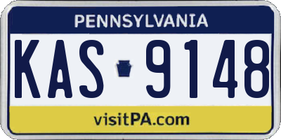 PA license plate KAS9148