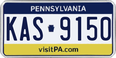 PA license plate KAS9150