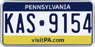 PA license plate KAS9154