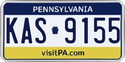 PA license plate KAS9155