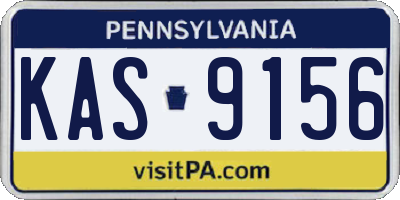 PA license plate KAS9156