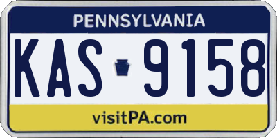 PA license plate KAS9158