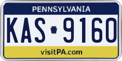PA license plate KAS9160