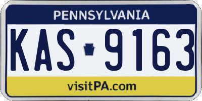 PA license plate KAS9163