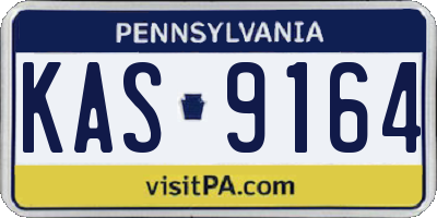 PA license plate KAS9164