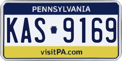 PA license plate KAS9169
