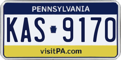 PA license plate KAS9170