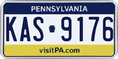 PA license plate KAS9176