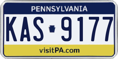 PA license plate KAS9177