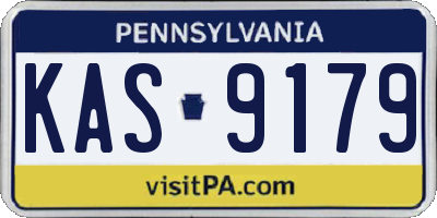 PA license plate KAS9179