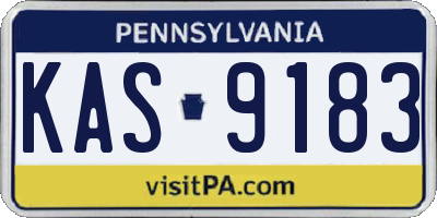 PA license plate KAS9183