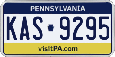 PA license plate KAS9295