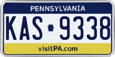 PA license plate KAS9338
