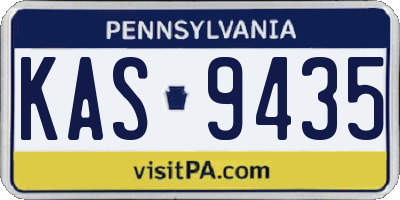 PA license plate KAS9435