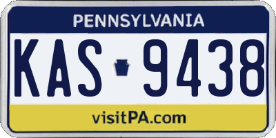 PA license plate KAS9438