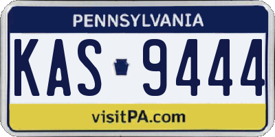 PA license plate KAS9444