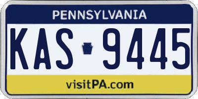 PA license plate KAS9445