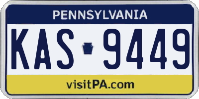 PA license plate KAS9449